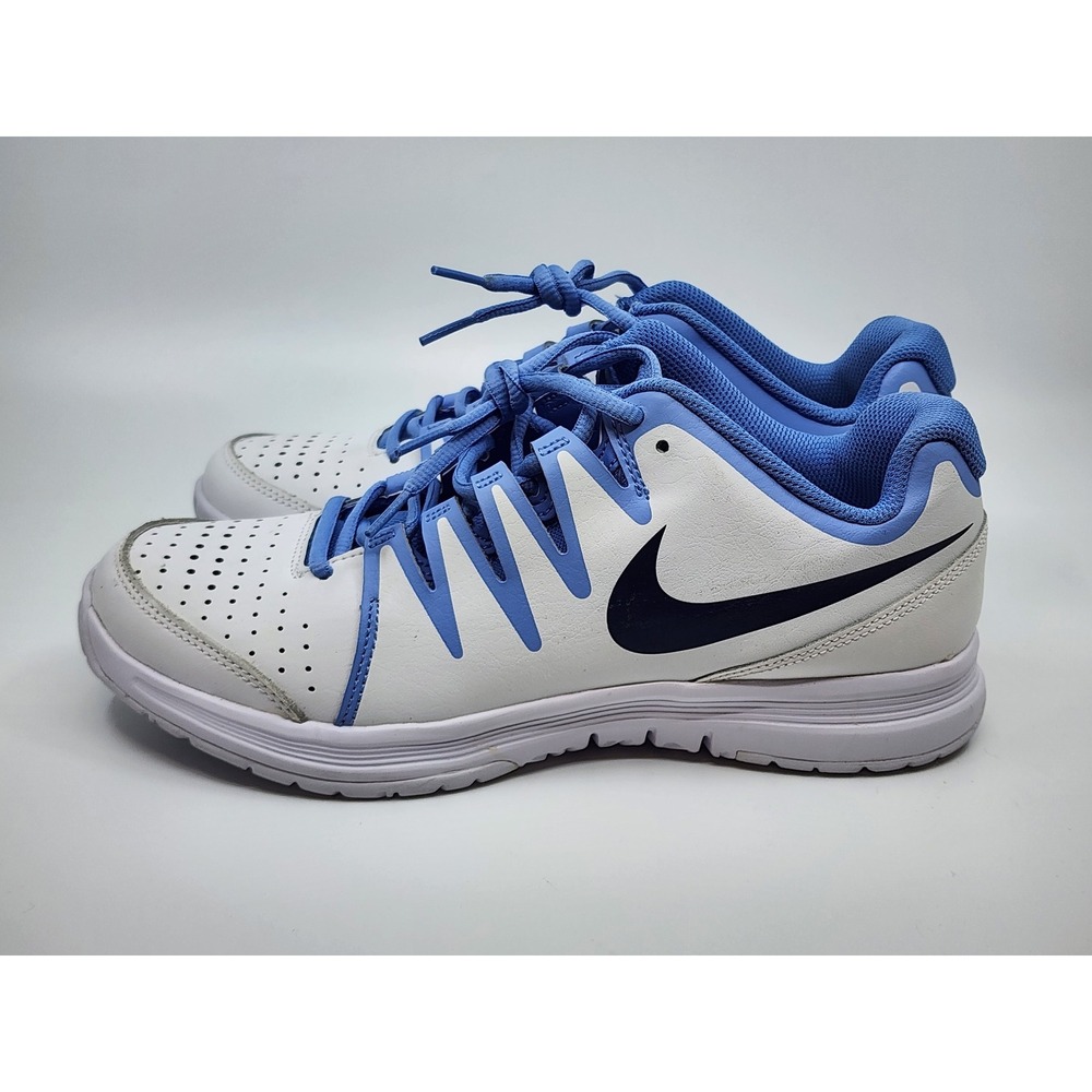 Nike Vapor Court Women White Blue Tennis Shoes Sneakers 631713-144 Size 9